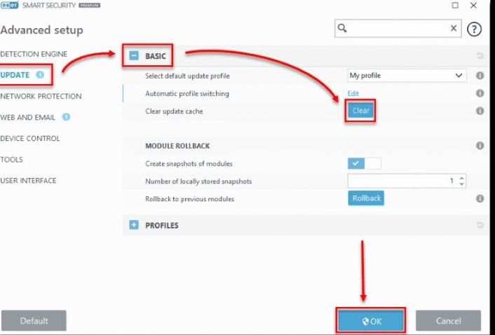 تنظیمات Advanced Setup در ESET